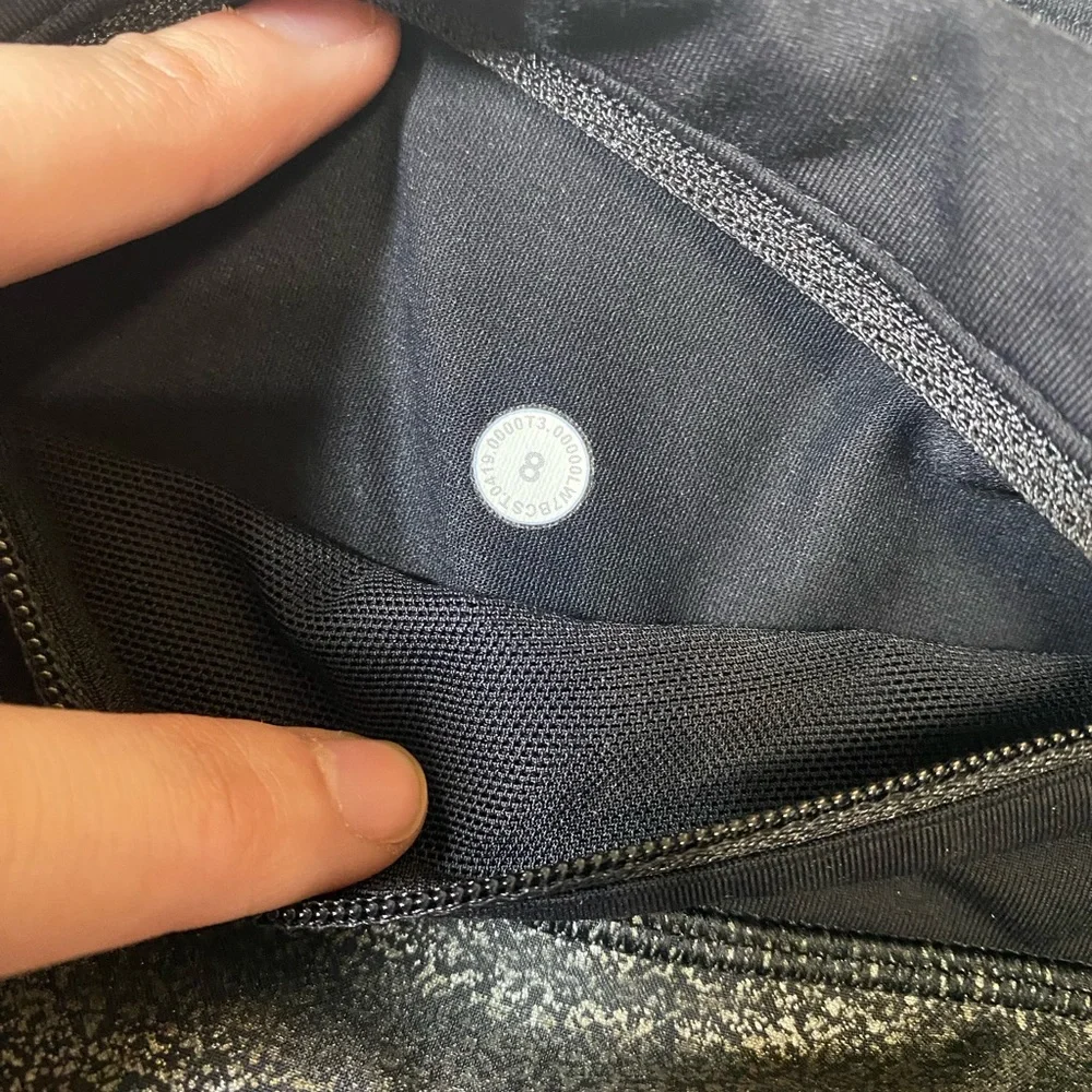 lululemon athletica Women's Black and Silver Athletic Shorts